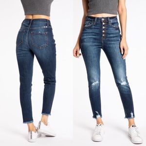 KanCan Button Fly High Rise Skinny Jeans